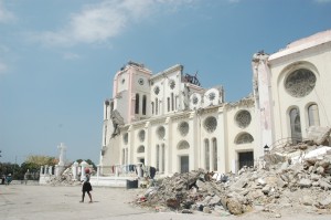 National Cathedral in ruins.